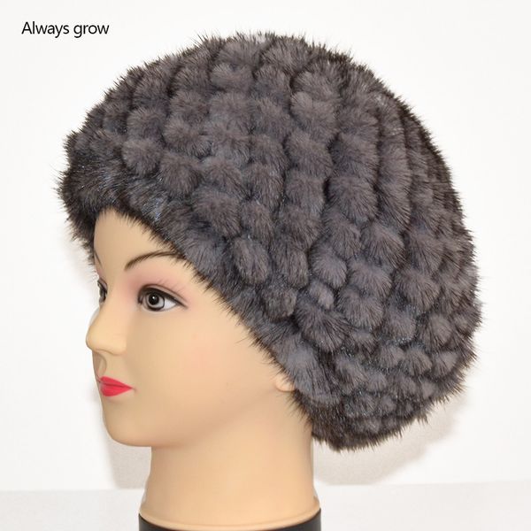 

berets winter women fur hat warm and soft  have four colors, Blue;gray