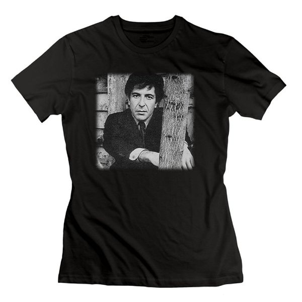 

2020 fashion summer style womens leonard cohen songs canadian singer t shirts tee shirt