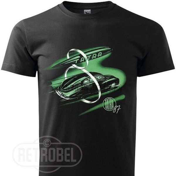 

tatra 87 авто обтекаемый автомобиль мужская с коротким рукавом t-shirt black