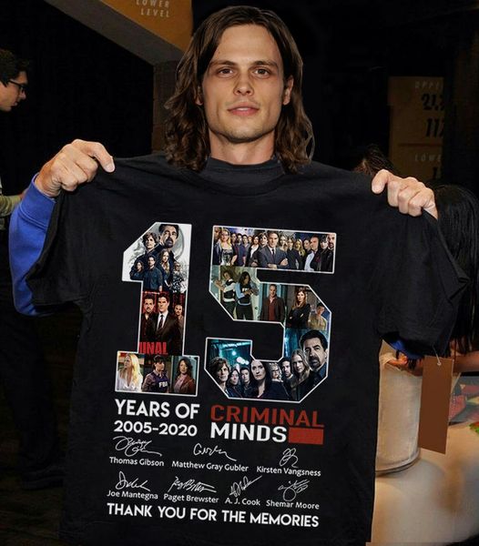 

15 years of criminal minds thank you for the memories mens t shirt s 3xl