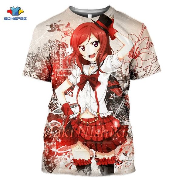 

anime girl love live summer aesthetic pink homme 3d print shirts kawaii horror aesthetic men clothing
