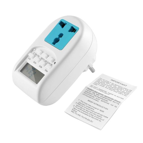 

1pcs eu plug new energy saving timer programmable electronic timer socket digital household appliances for home devices