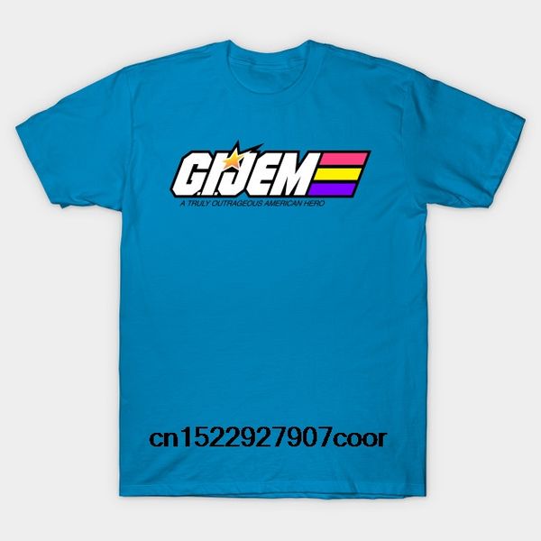 

printed men t shirt cotton tshirt o-neck short-sleeve new style gi jem for lights 80 s cartoon women t-shirt