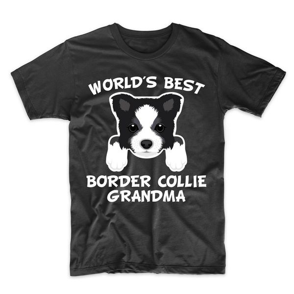 

border collie grandma shirt - world's border collie grandma dog granddog festive tee shirt