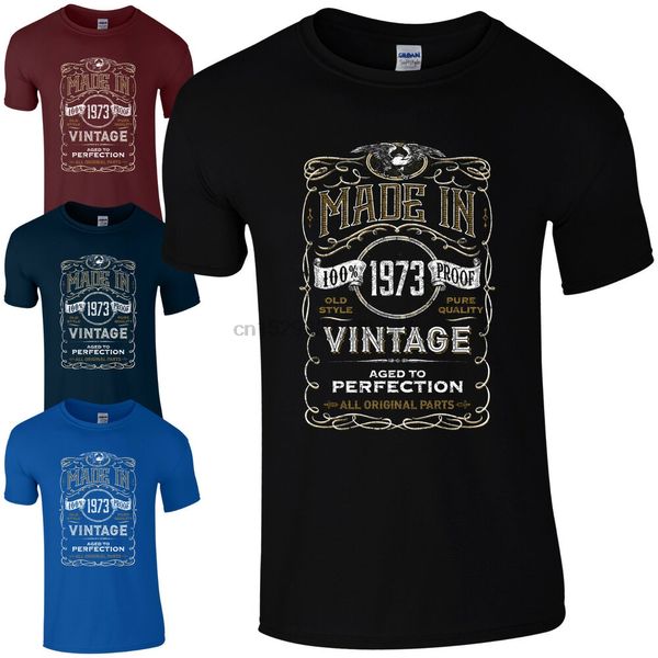 

made in 1973 t-shirt born 47th year birthday age present vintage funny mens gift