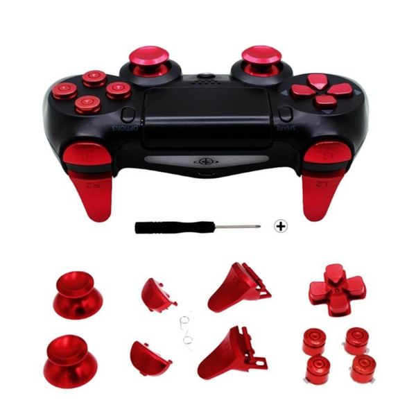 

chrome aluminum d-pad joystick triggert for ps4 pro gamepad full button