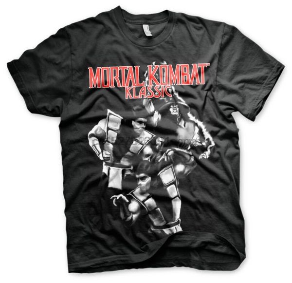 

mortal kombat klassic fighters t-shirt rayden liu kang game scorpion
