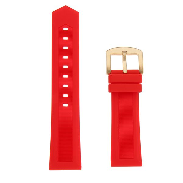 

19/20/21/22/24mm red silicone sport watch band replacement wristband, Black;brown