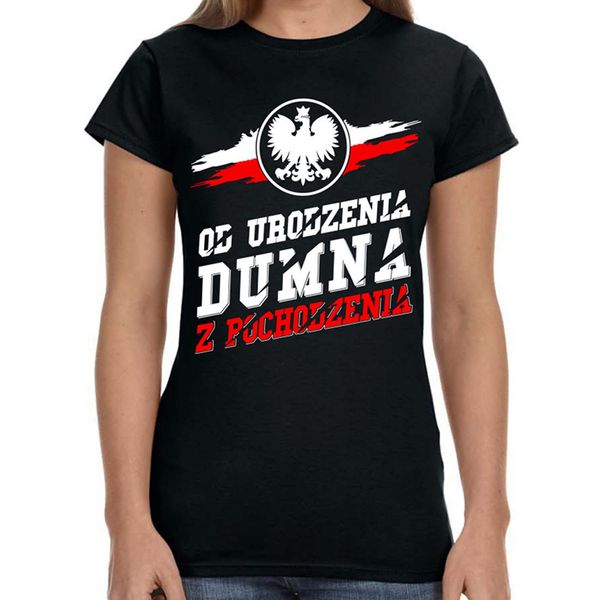 

2020 fashion dumna women's patriotic t-shirt poland polish t shirt tee shirt