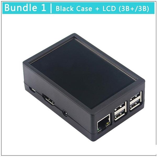 

demo board accessories raspberry pi 3 model b 3.5 inch touchscreen 480*320 tft lcd abs case black gray box also