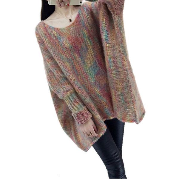 

autumn winter loose oversize sweater women pullover fashion batwing long sleeve sweaters coat pull femme jumper pullovers my150, White;black