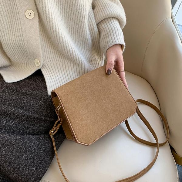 

flap crossbody bags for women fashion solid color pu leather purse shoulder handbag female casual messenger bags
