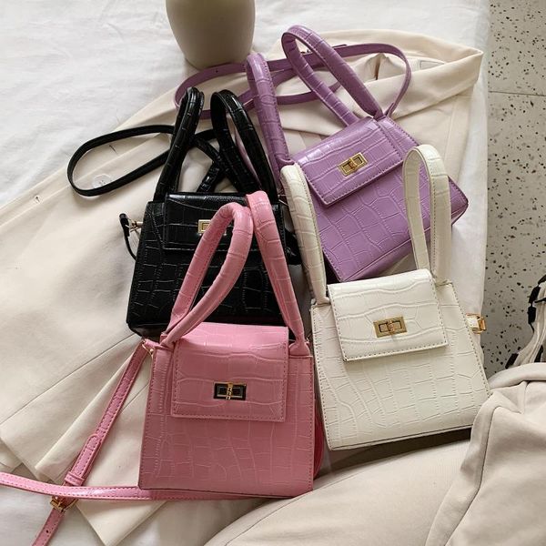 

cute mini totes stone pattern pu leather crossbody bags for women 2020 solid color shoulder handbags female cross body bag