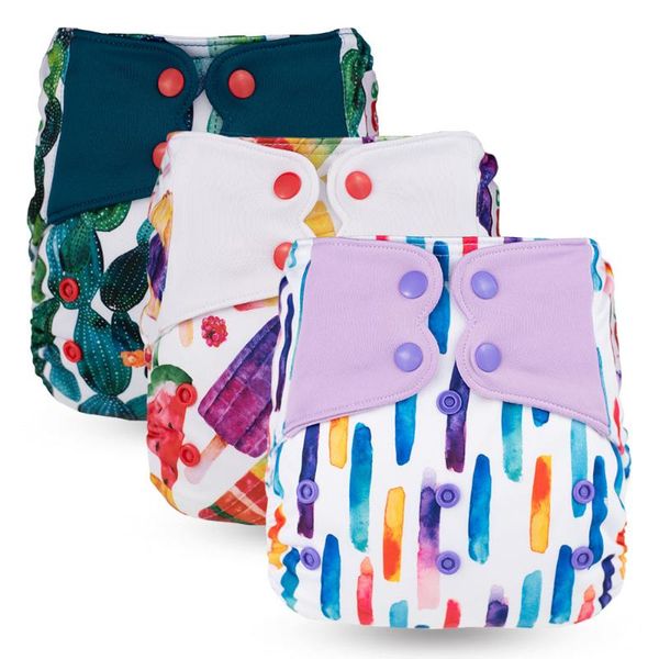 

2020 summer snap pocket diaper - waterproof washable reusable 3-15kg bamboo microfiber inserts high quality