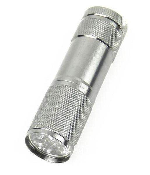 

9 led flashlight uv lamp led ultra violet torch light 9 led dhl shipping