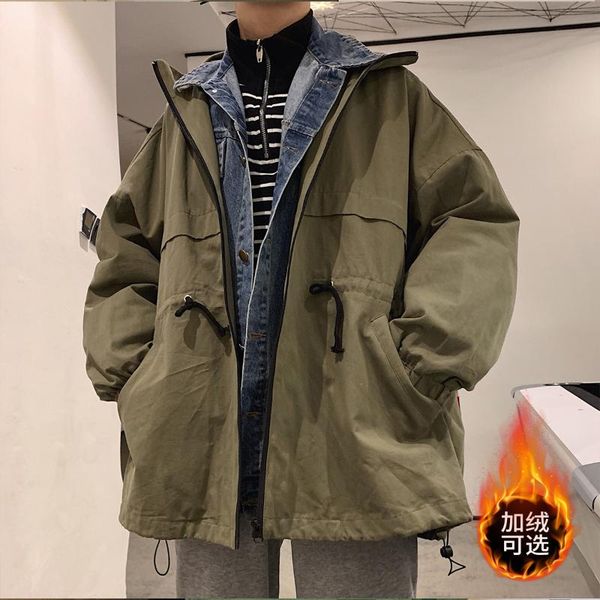 

large streetwear mens jacket hooded duck waterproof fashion casual jacket men 2020 warm casacos masculino clothing jj60jk, Black;brown