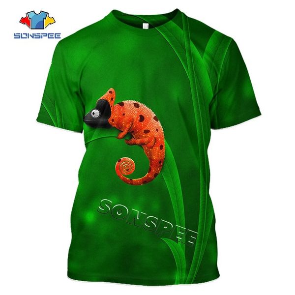 

summer 3d animal chameleon print 3d print shirts humor funny funny men clothing