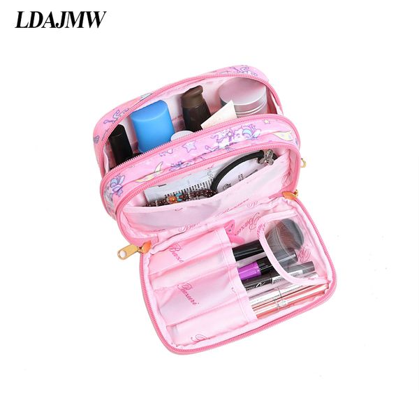 

ldajmw fresh lovely makeup organizer waterproof cosmetic storage bags travel portable small toiletry bag for women girl