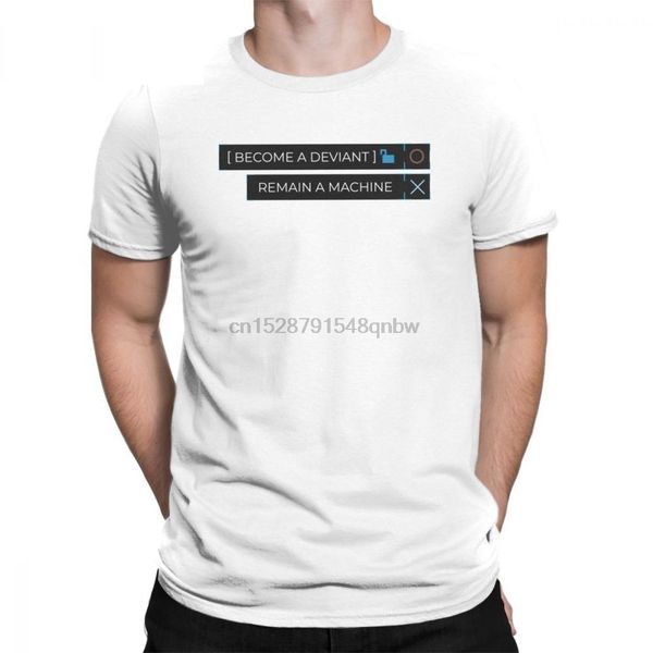 

detroit become human dbh deviant or machine o-neck purified cotton t-shirts mens tee shirt leisure short sleeve men t shirts fun