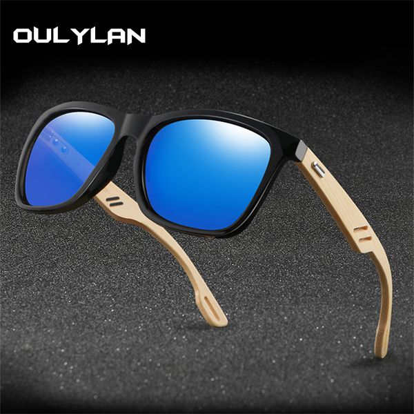 

oulylan retro wood sunglasses women men bamboo sunglass classic brand design goggles mirror shades sun glasses wooden, White;black