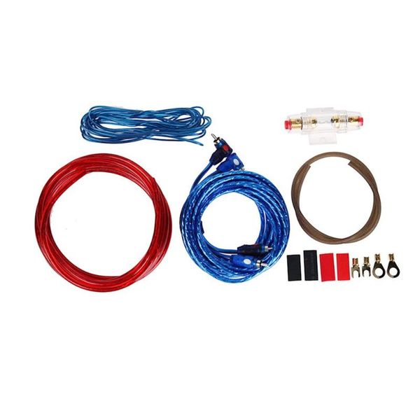 

1 set car audio connected 8-10 gauge amp wire wiring subwoofer speaker installation kit power cable fuse holder