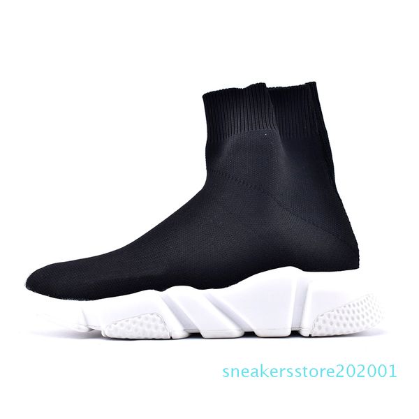 

craze luxury designer women shoes mens sock speed trainer sneakers knitting slip-on casual sports shoe comfort chaussures s01, Black