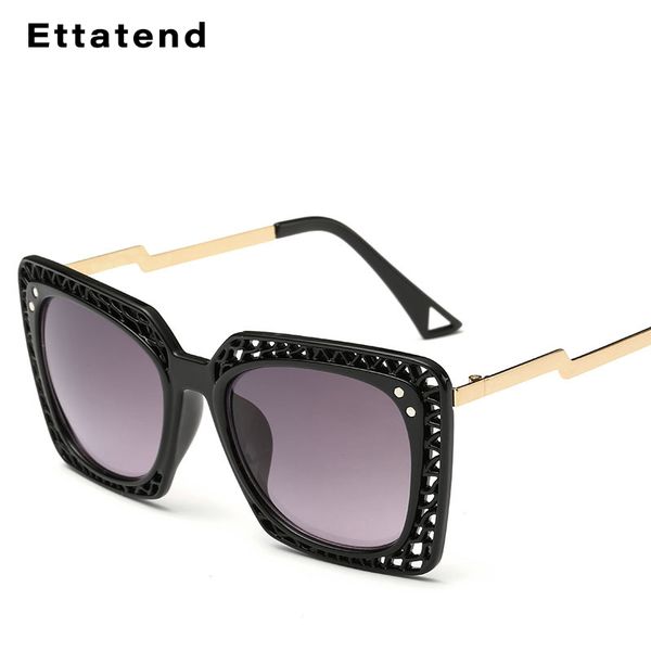 

fashion design vintage square sunglasses women hollow frame sun glasses personality luxury eyeglasses shades for female uv400, White;black