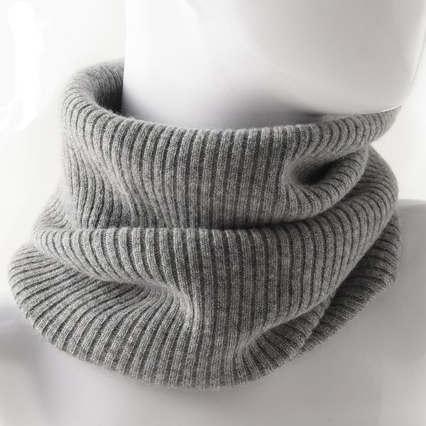 

scarves collars for men and women winter all-match warmth cold protection neck hood korean cashmere knitted wool inifinity scarf, Blue;gray