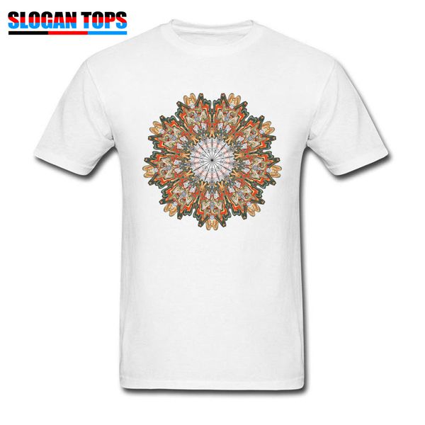 

new arrival t-shirt chic mandala tshirt for men t shirts delicate geometric pattern clothing no fade cotton white & tees