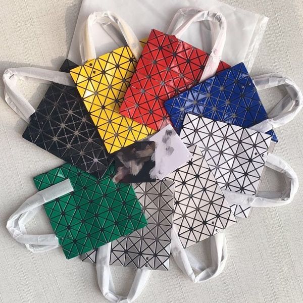 

small size plaid women's bag geometric diamond lattice handbag fashion large capacity shopping bag stitching acrylic sequin decal