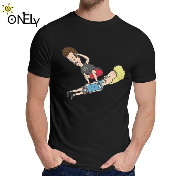 

custom beavis and butt head american sitcom t-shirt for male new custom 100% pure cotton camiseta classic round neck