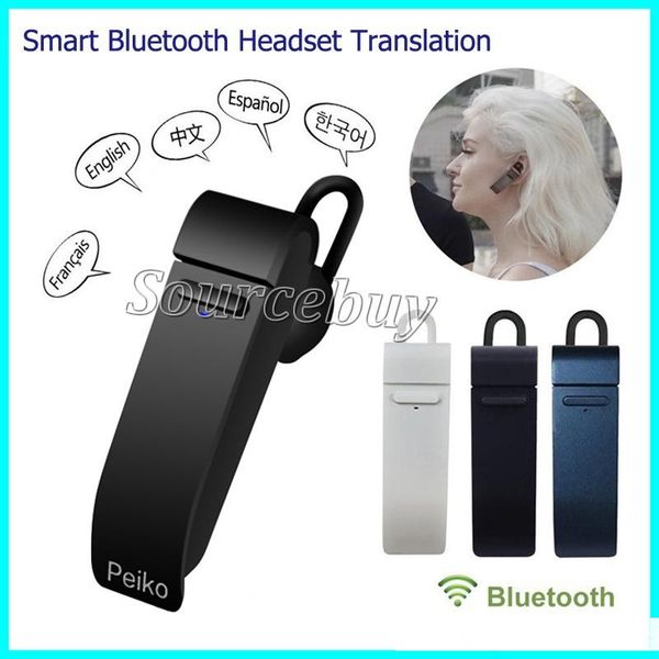 

popular trending product intelligent wireless translate earphone support multi languages interpretor smart bluetooth headsets with peiko app