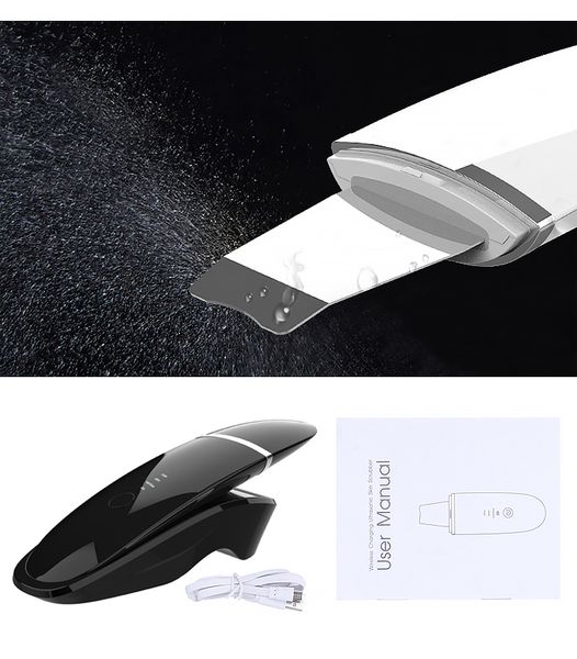 

professional skin scrubber ultrasonic face cleansing skin peeling machine usb wireless for home use facial care