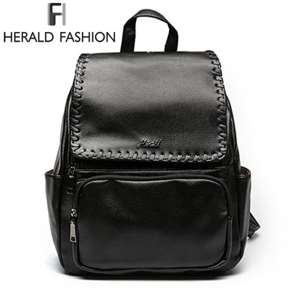 

для моды new pu herald большие женщины емкость кожаный пакет кошелек твердая школа рюкзак дизайн рюкзак womens student lady rnzqr