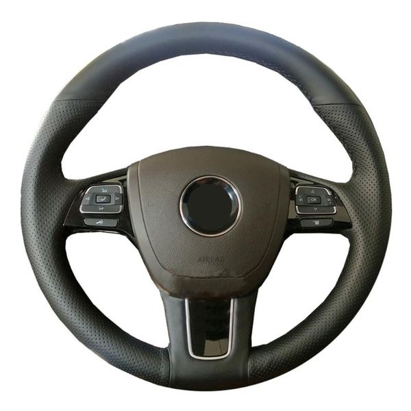 

diy genuine leather car steering wheel cover for 2011-2020/ protect steering-wheel