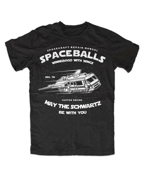 

spaceballs premium t-shirt may the schwartz rv car flying wings lord helmet loose size tee shirt