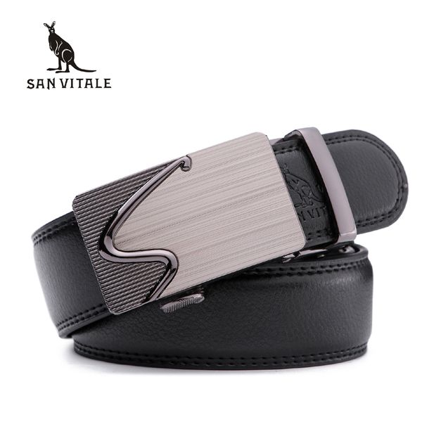 

new designer men's belts luxury man fashion genuine leather belt for man automatic buckle male waist strap for jean, Black;brown