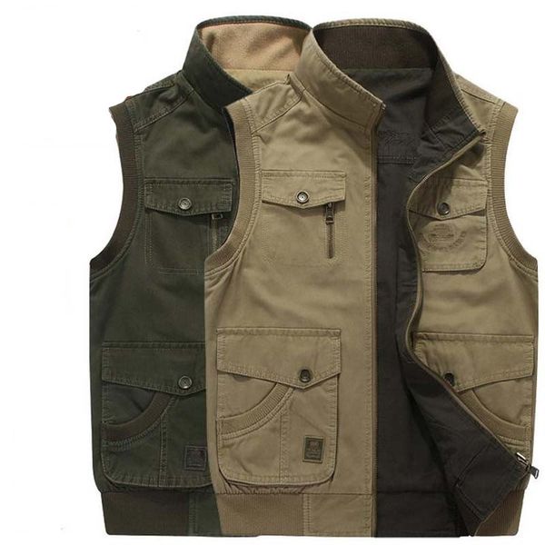 

fashion reversible casual vest men pocket vests loose double-faced coat vest plus size 6xl man's wear waistcoat, Black;white