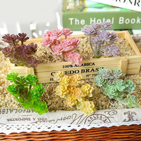 

decorative flowers & wreaths artificial succulent plant landscape flower mini multicolor fake succulents supplies for home garden decoration
