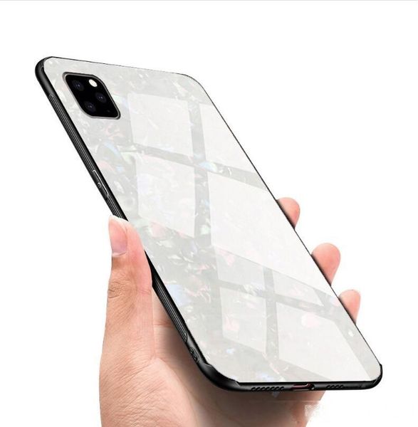 

full cover tempered glass case glossy for iphone 11 pro 11 pro max xs xr 6s 7 8 plus shell pattern phone case