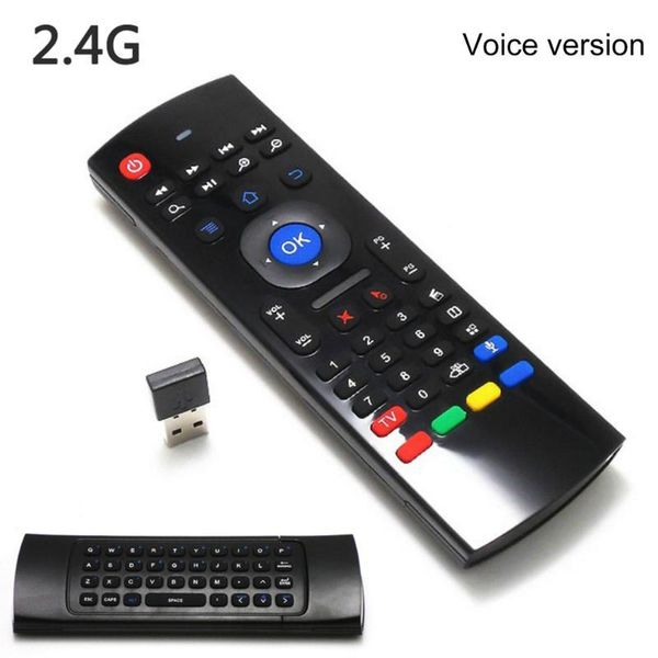 

mx3 2.4g wireless keyboard controller remote control air mouse for smart android 7.1 tv box double-sided keyboard