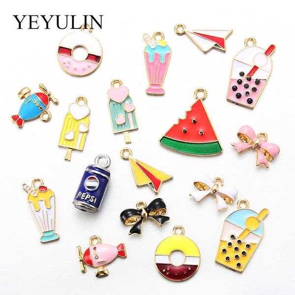 

10pcs/lot lovely sweet pink/white/black alloy enamel bow charm pendant for women girls diy jewelry findings earrings making, Bronze;silver