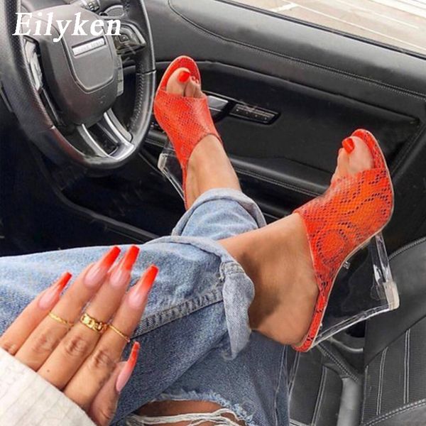 

eilyken plus size35-40 fashion serpentine fluorescent green orange women slippers crystal wedge heels party slippers shoes, Black