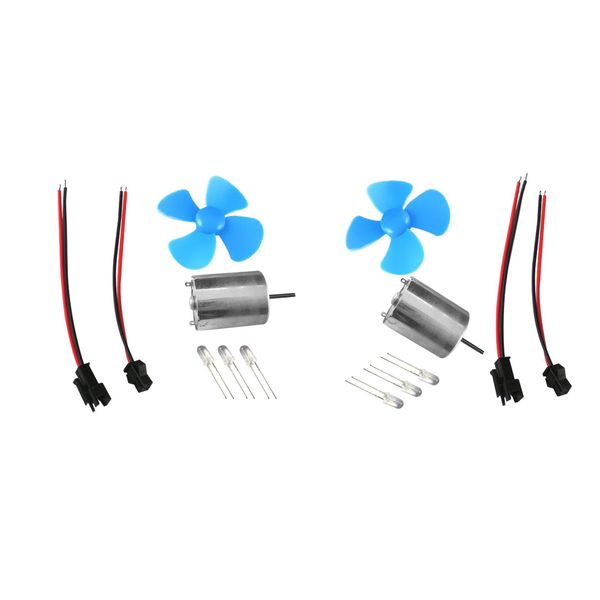 

2pcs mini wind generator motor micro wind turbines generator led fans kits 6cm