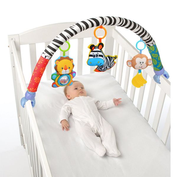 

babies musical mobile crib plush toys arc on the bed toddlers rattle newborn baby boy girl toy for stroller kids 0-12 months c0924