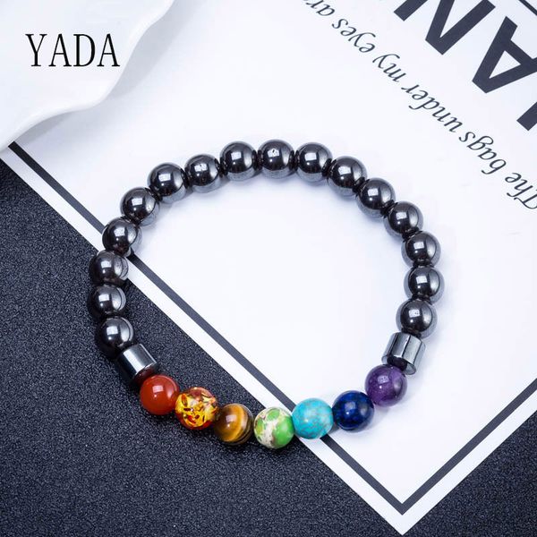 

charm bracelets yada gifts rainbow 7 chakra bracelets&bangles for men magnetic therapy health care loss weight effective yoga bracelet bt200, Golden;silver