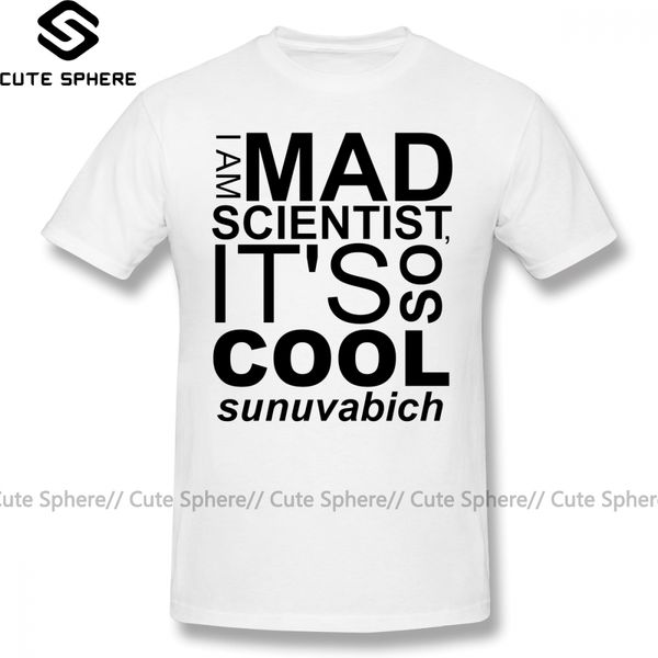 

steins gate t shirt i am mad scientist t-shirt man graphic tee shirt awesome classic cotton short sleeve plus size tshirt