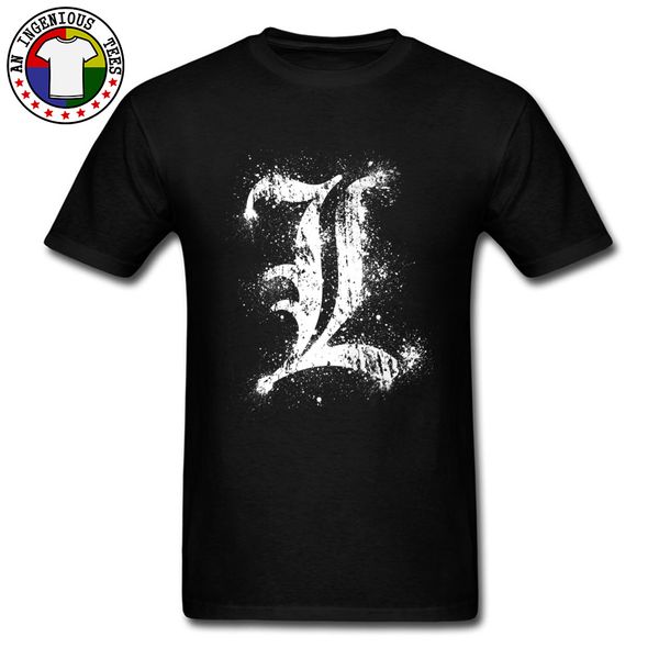 

new coming deathnote lawliet sign t shirt men's brand new printing tshirt summer short sleeved clothing