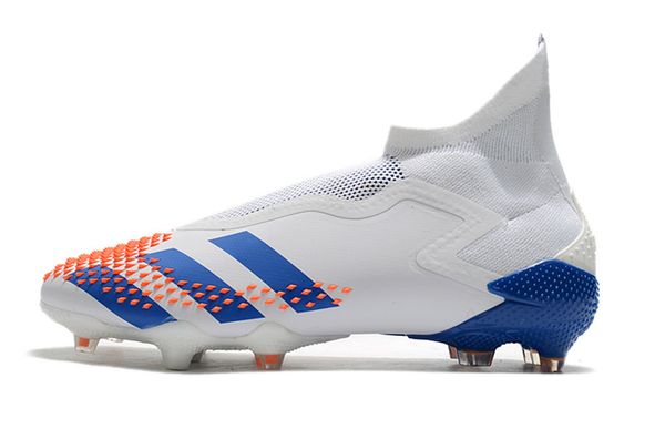 

predator mutator 20 fg soccer shoes sneakers football cleats boots youth kids men women trainers cleat boot sneaker trainer white blue, Black