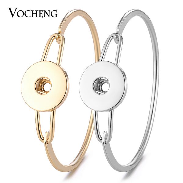 

vocheng ginger snap jewelry copper bangle for 18mm button charms gold and imitation rhodium plated nn-555, Black